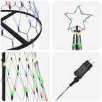 Árbol de Navidad LED con 230 LED Multicolor 184.5 cm Metal
