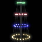 Árbol de Navidad LED con 230 LED Multicolor 184.5 cm Metal
