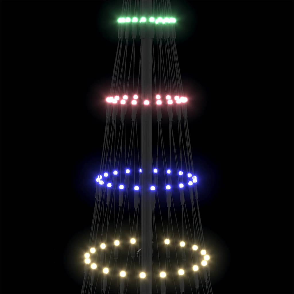 Árbol de Navidad LED con 230 LED Multicolor 184.5 cm Metal