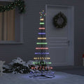 Árbol de Navidad LED con 230 LED Multicolor 184.5 cm Metal