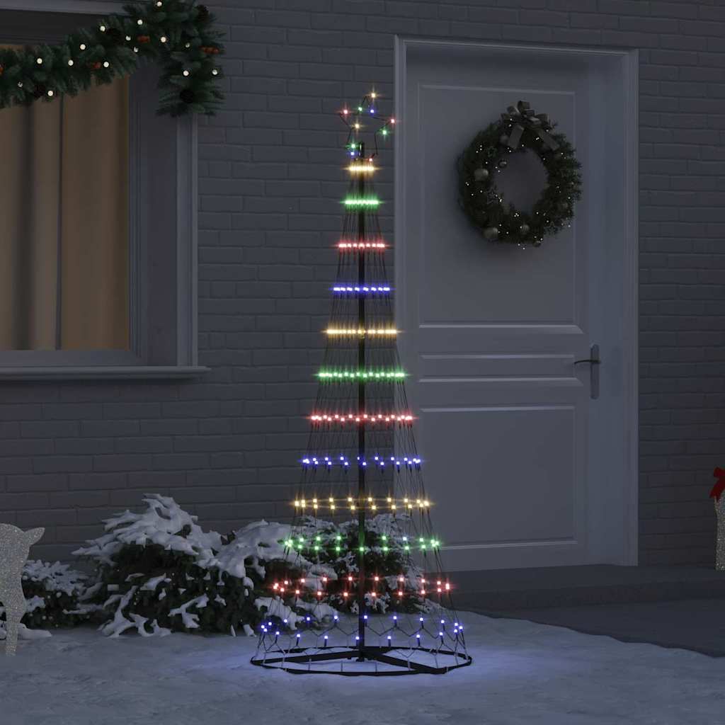 Árbol de Navidad LED con 230 LED Multicolor 184.5 cm Metal