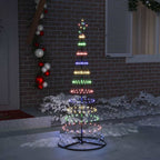 Árbol de Navidad LED con 230 LED Multicolor 184.5 cm Metal