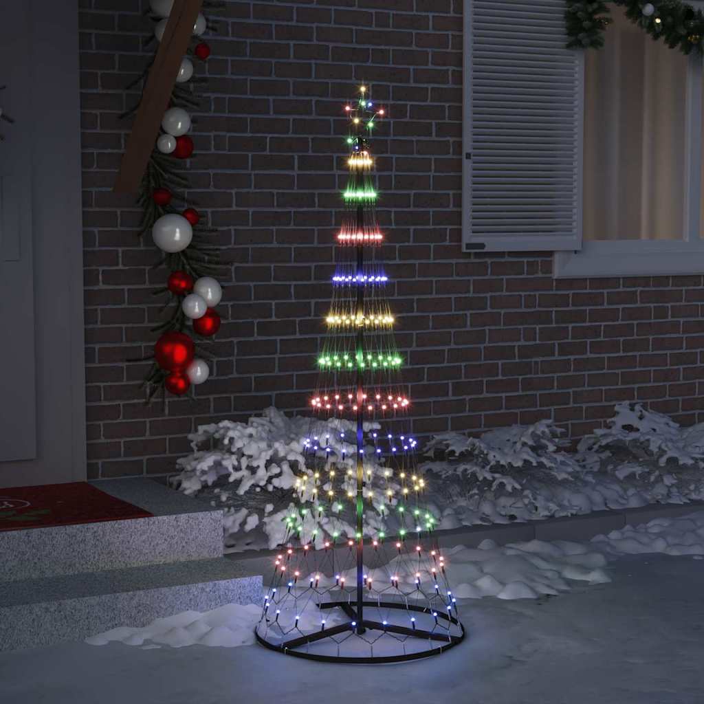 Árbol de Navidad LED con 230 LED Multicolor 184.5 cm Metal