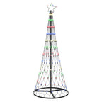 Árbol de Navidad LED con 230 LED Multicolor 184.5 cm Metal