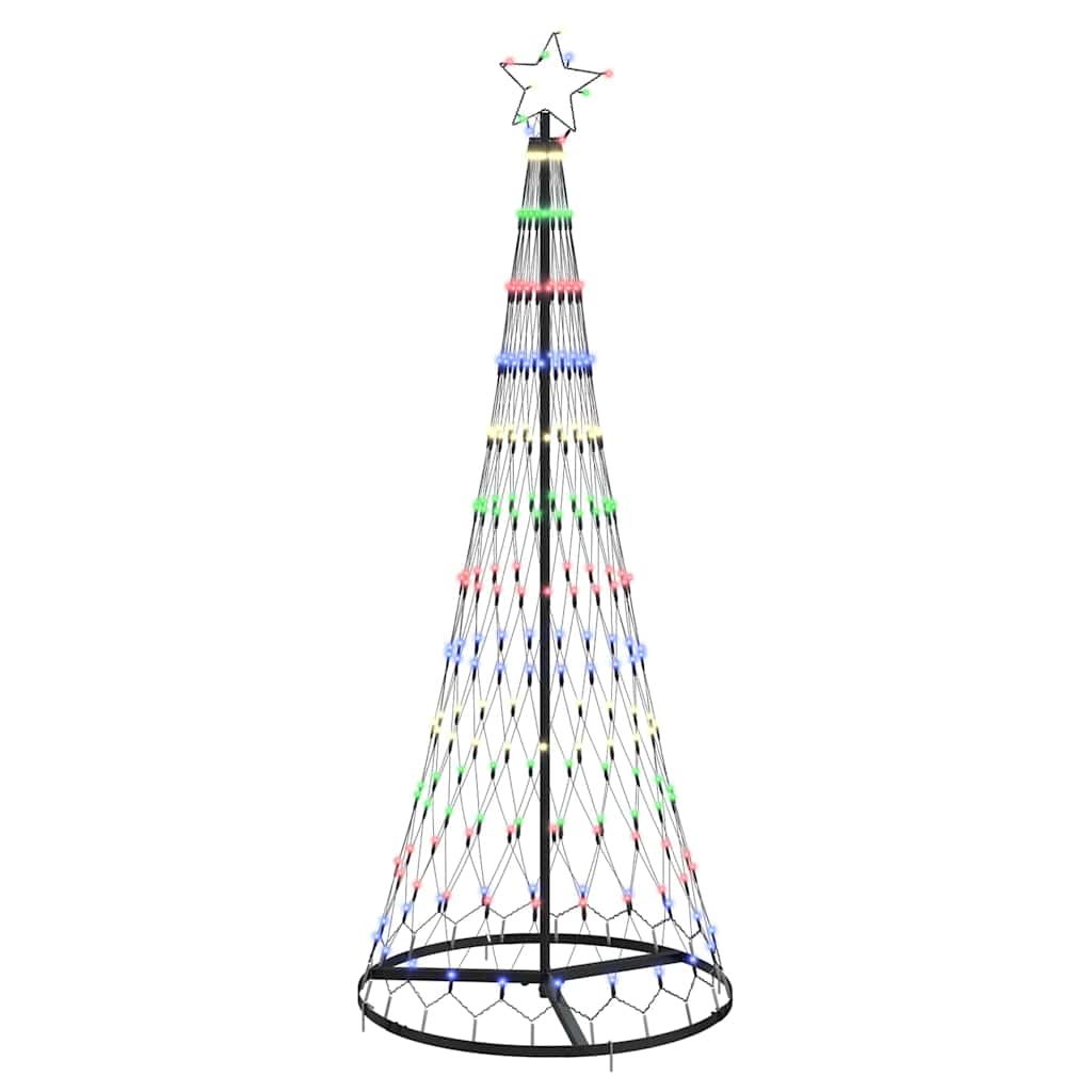 Árbol de Navidad LED con 230 LED Multicolor 184.5 cm Metal