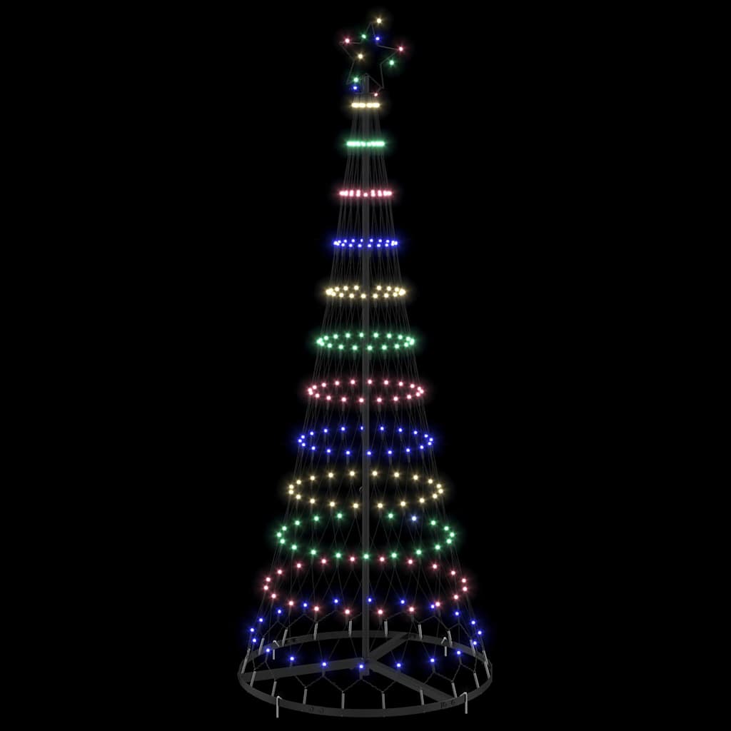 Árbol de Navidad LED con 230 LED Multicolor 184.5 cm Metal