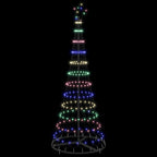 Árbol de Navidad LED con 230 LED Multicolor 184.5 cm Metal