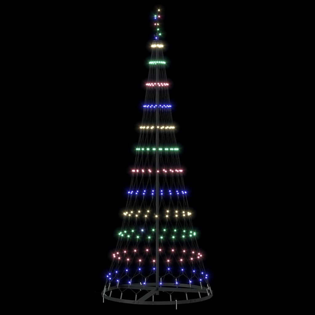 Árbol de Navidad LED con 230 LED Multicolor 184.5 cm Metal