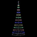 Árbol de Navidad LED con 230 LED Multicolor 184.5 cm Metal