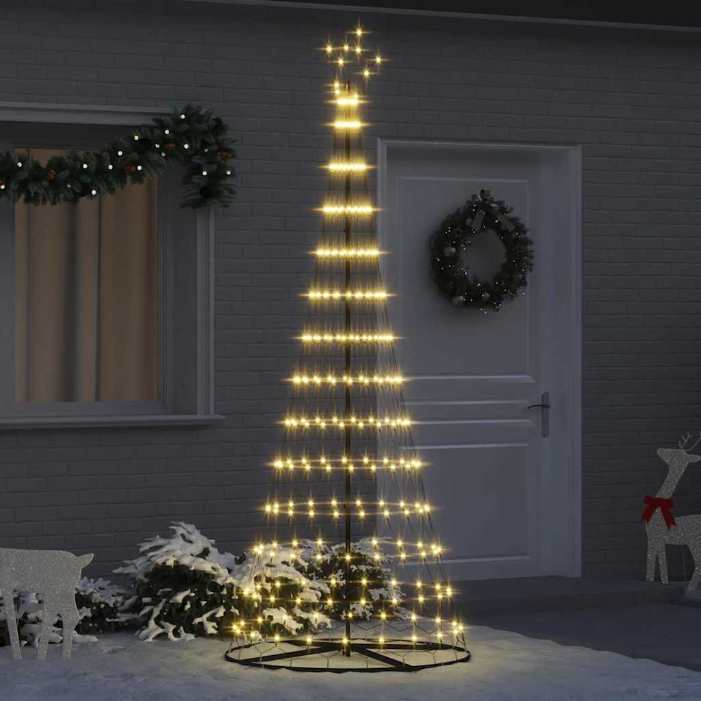 Árbol de Navidad LED con 230 LED Multicolor 184.5 cm Metal