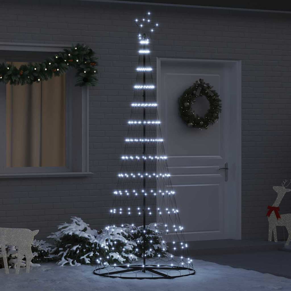 Árbol de Navidad LED con 230 LED Multicolor 184.5 cm Metal
