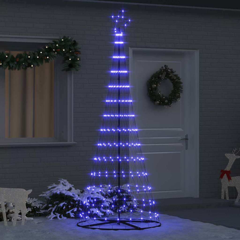 Árbol de Navidad LED con 230 LED Multicolor 184.5 cm Metal