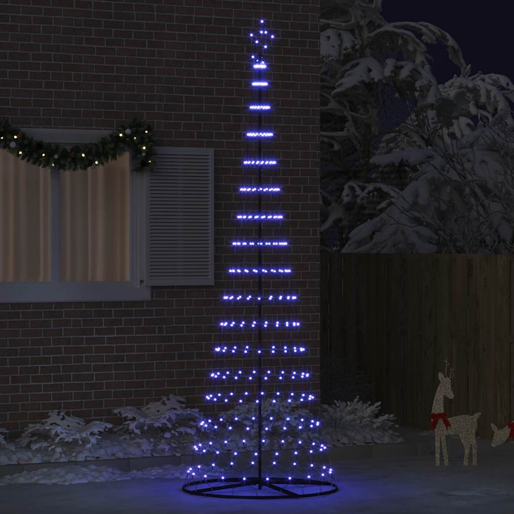 Árbol de Navidad LED con 230 LED Multicolor 184.5 cm Metal