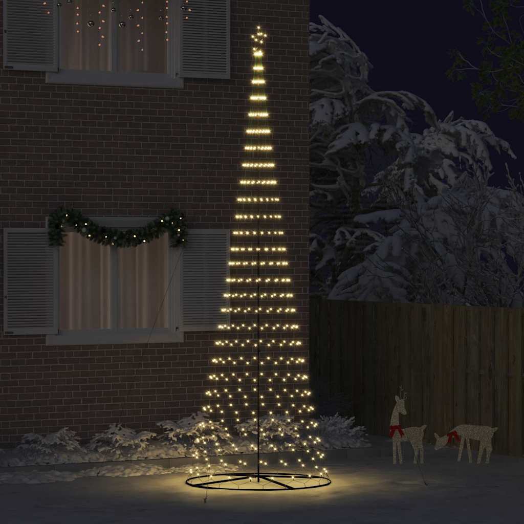 Árbol de Navidad LED con 230 LED Multicolor 184.5 cm Metal