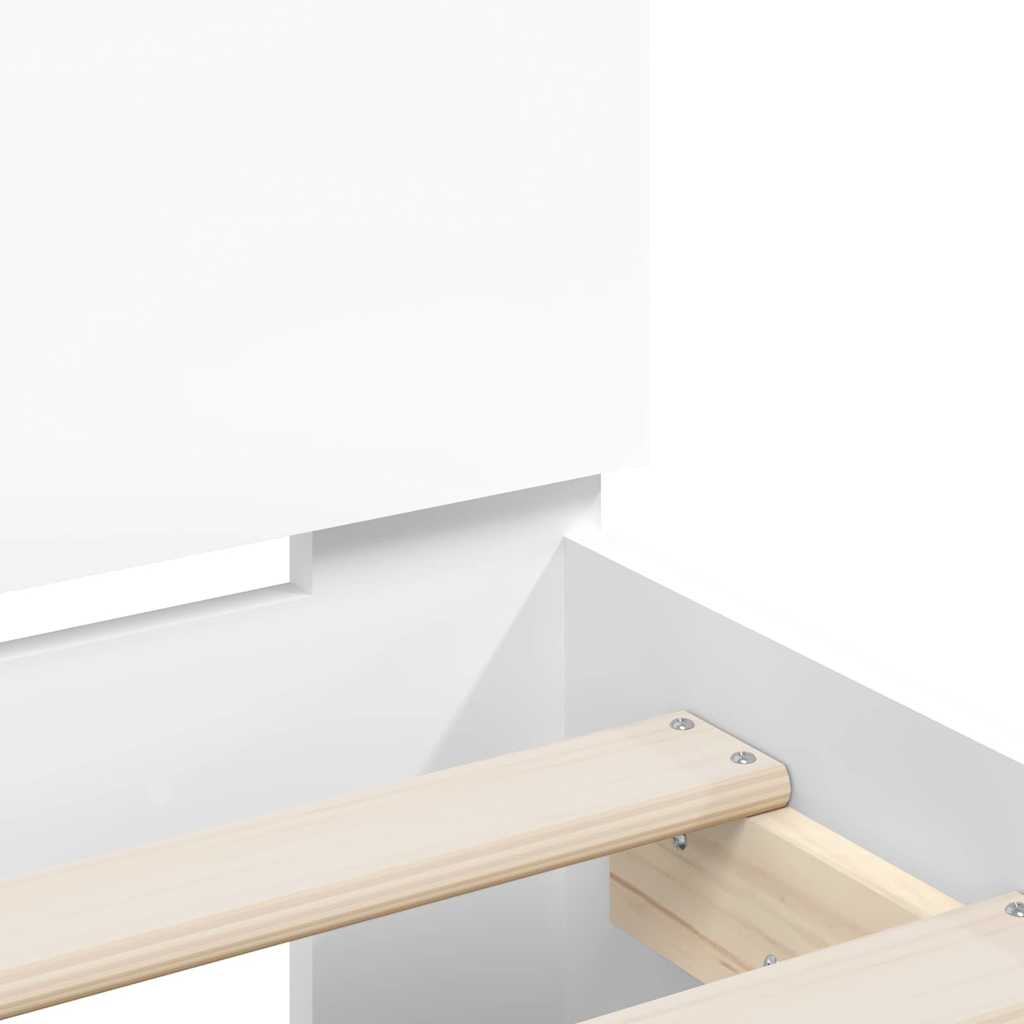 Estructura de cama con LED 137 x 190 cm Madera de ingeniería