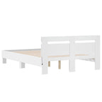 Estructura de cama con LED 137 x 190 cm Madera de ingeniería