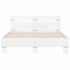 Estructura de cama con LED 137 x 190 cm Madera de ingeniería