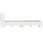 Estructura de cama con LED 137 x 190 cm Madera de ingeniería