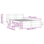 Estructura de cama con cajón 2 pcs Sonoma Madera de ingeniería