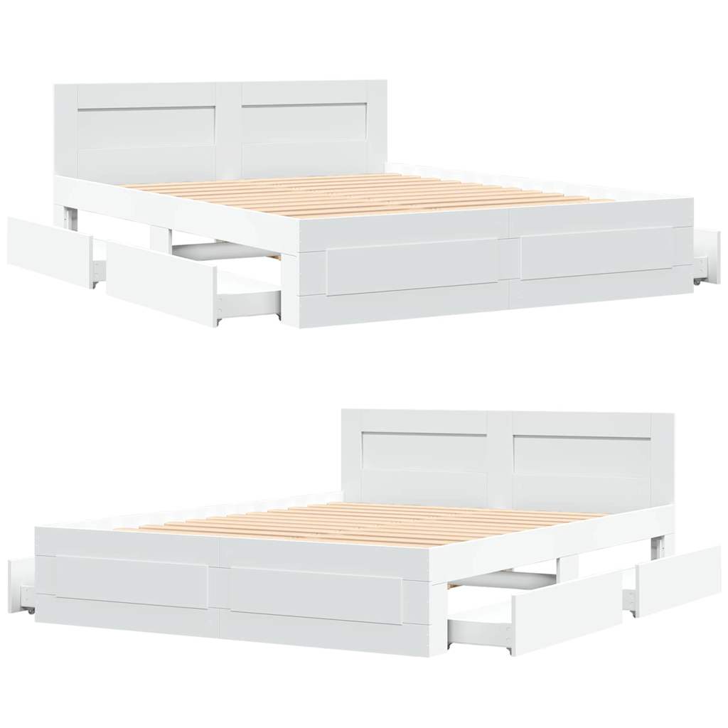 Estructura de cama 2 pcs 150 x 200 cm Madera de ingeniería