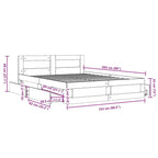 Estructura de cama 2 pcs 150 x 200 cm Madera de ingeniería