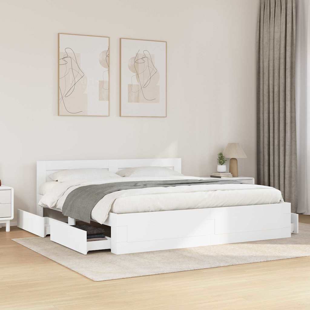 Estrutura de cama 2 pcs 150 x 200 cm Madeira processada