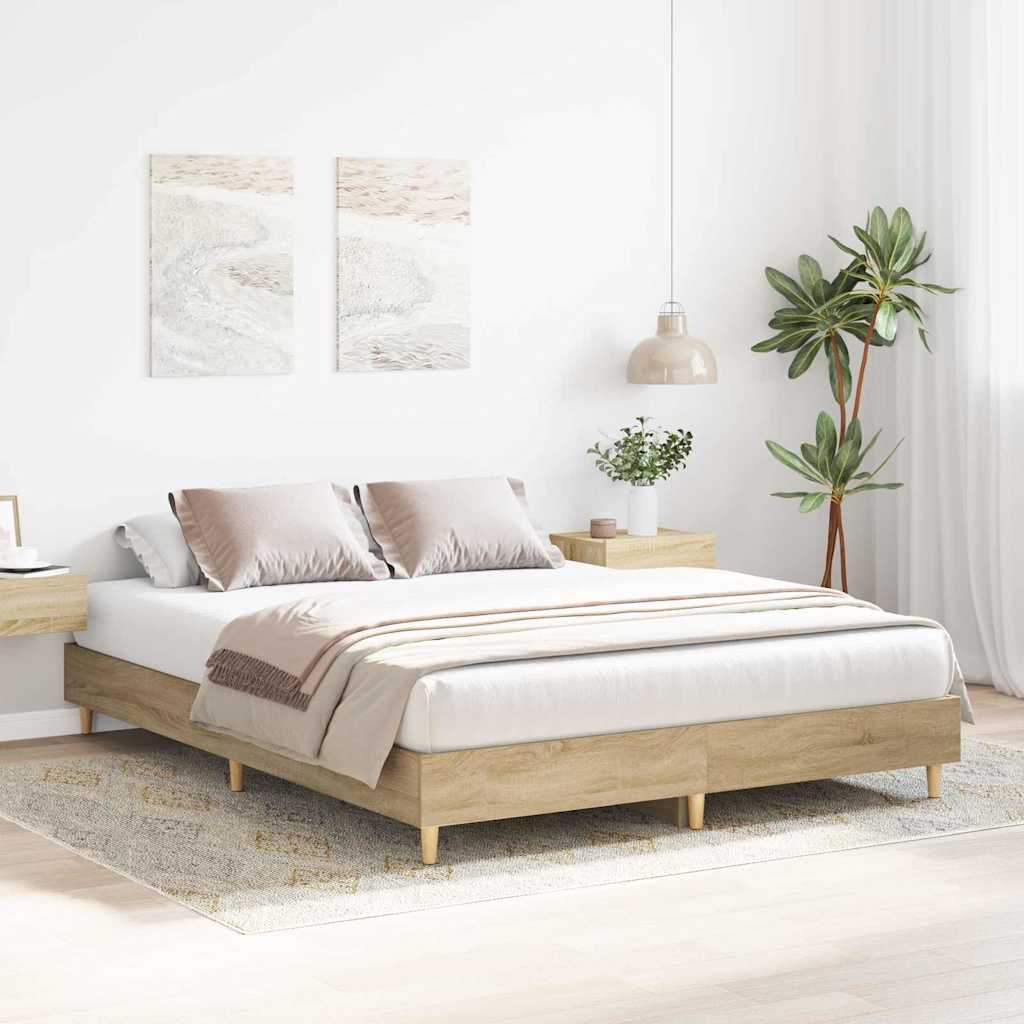 Estructura de cama 137 x 190 cm Madera de ingeniería