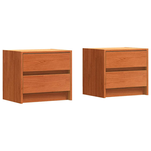 Nightstands with drawer 2 pcs Waxed brown 40 x 30.5 x 35.5 cm