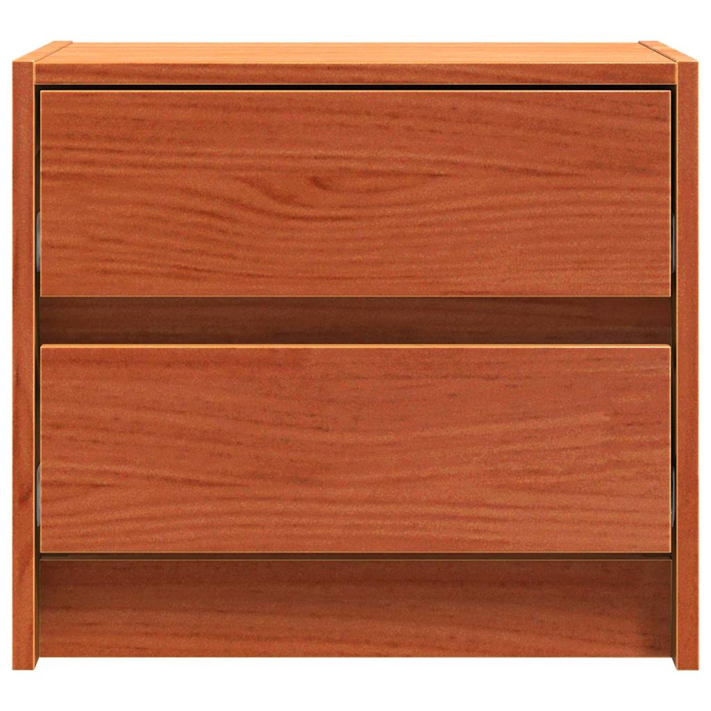 Mesas de noche con cajón 2 pcs Marrón cera 40 x 30.5 x 35.5 cm