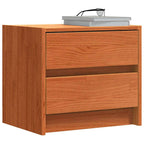 Mesas de noche con cajón 2 pcs Marrón cera 40 x 30.5 x 35.5 cm