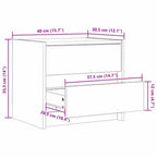 Mesas de noche con cajón 2 pcs Marrón cera 40 x 30.5 x 35.5 cm