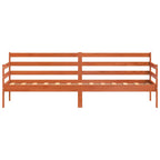 Cama de Día con cabecera Marrón cera Madera de pino macizo