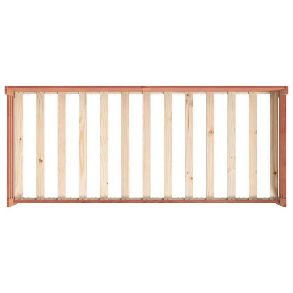 Cama de Día con cabecera Marrón cera Madera de pino macizo