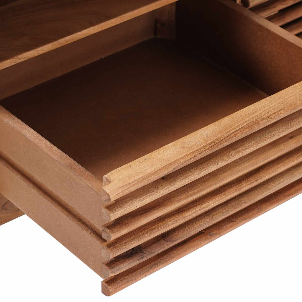 Mesa de Café Hecha a Mano Madera de teca marrón