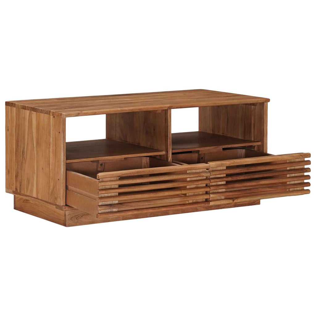 Mesa de Café Hecha a Mano Madera de teca marrón