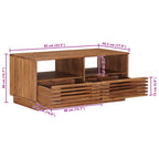 Mesa de Café Hecha a Mano Madera de teca marrón