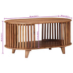 Mesa de Café Hecha a Mano Madera de teca marrón 85 x 50 x 40 cm