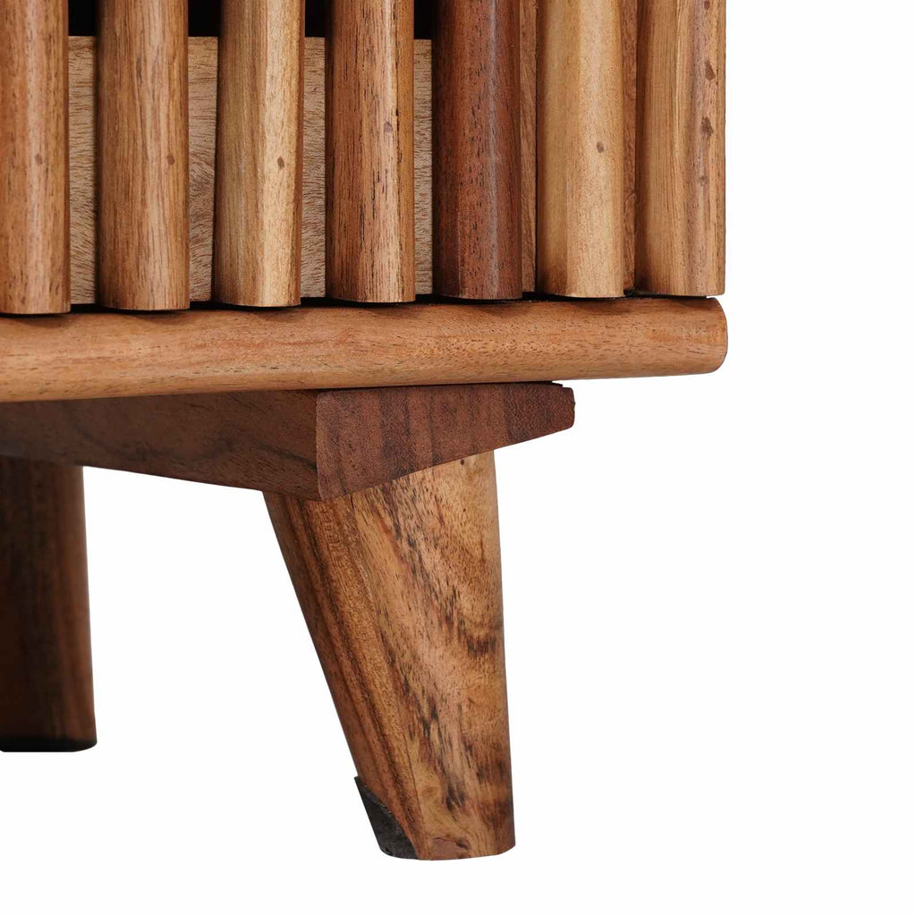 Armario de noche hecho a mano Madera Teak Marrón