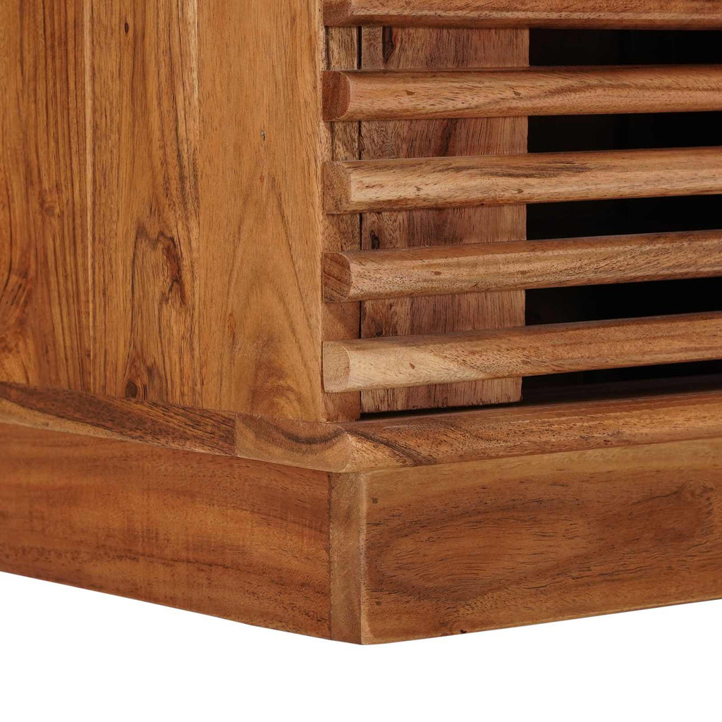Armario de noche hecho a mano Madera Teak Marrón