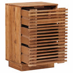Armario de noche hecho a mano Madera Teak Marrón