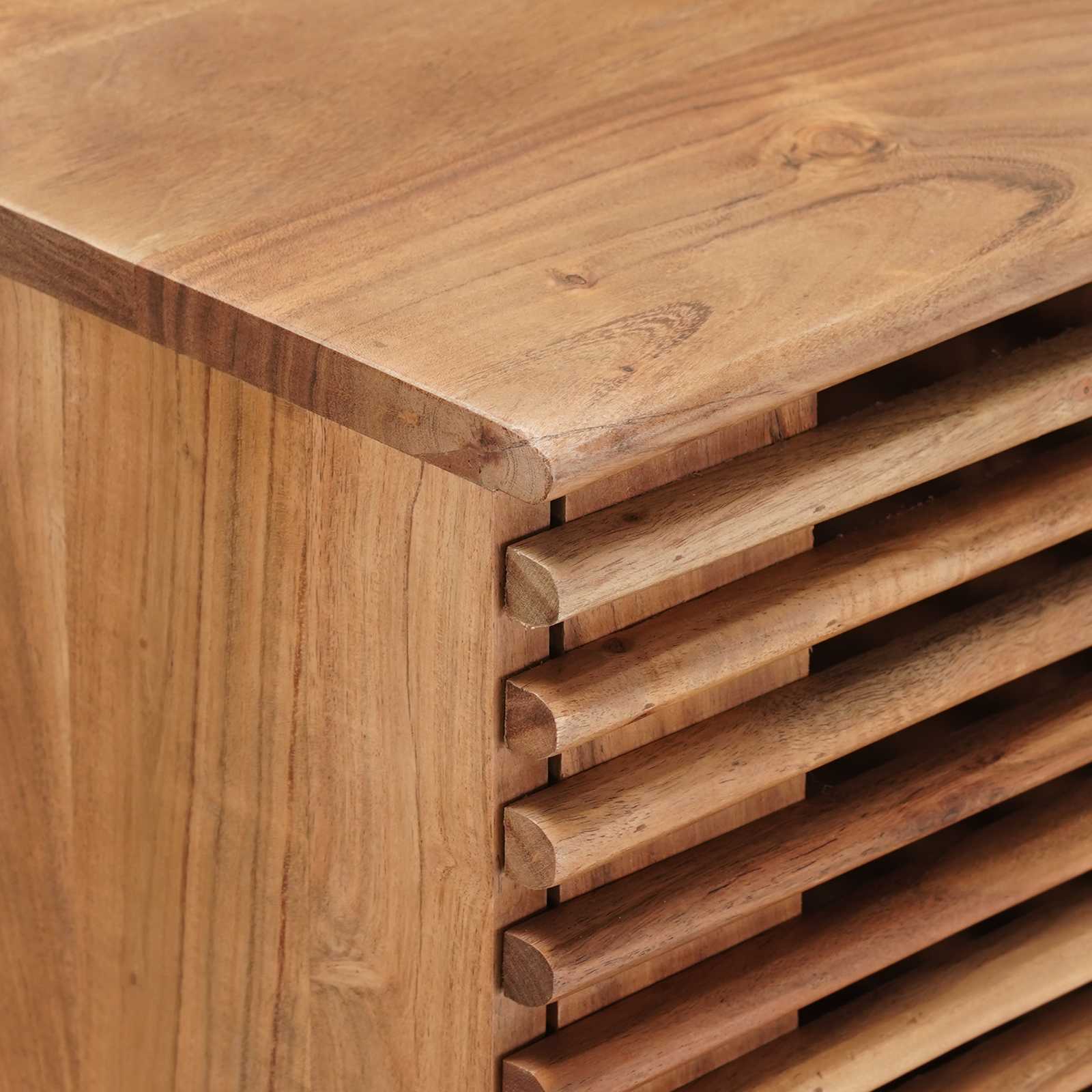 Mesa auxiliar hecha a mano Madera de teca marrón