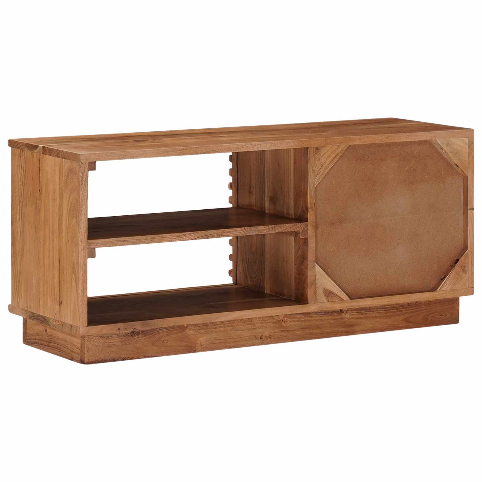 Mueble de TV con almacenamiento Natural 90 x 30 x 40 cm