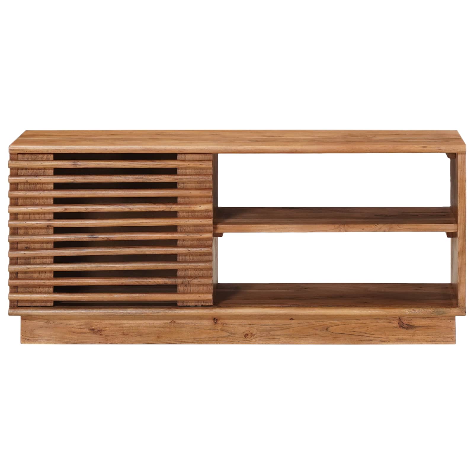 Mueble de TV con almacenamiento Natural 90 x 30 x 40 cm