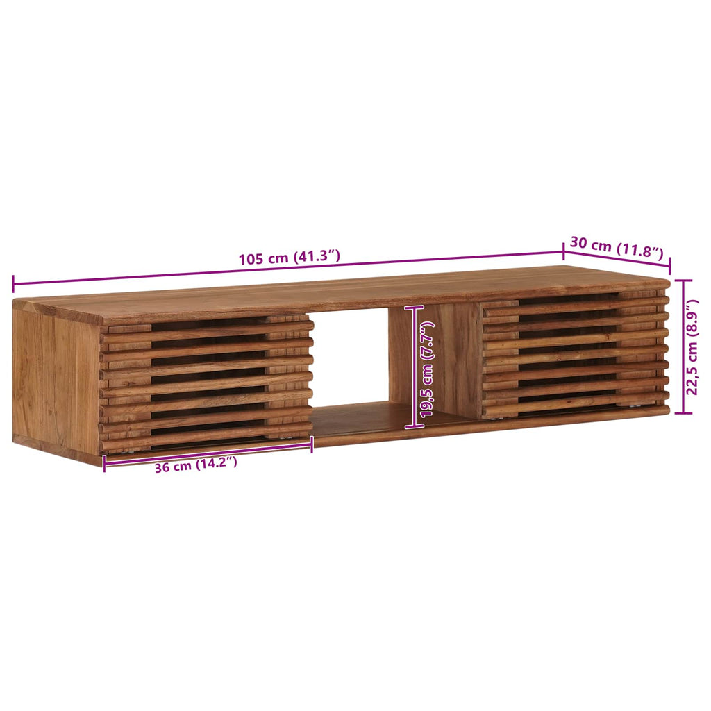 Mueble de TV con almacenamiento Natural 105 x 30 x 22,5 cm
