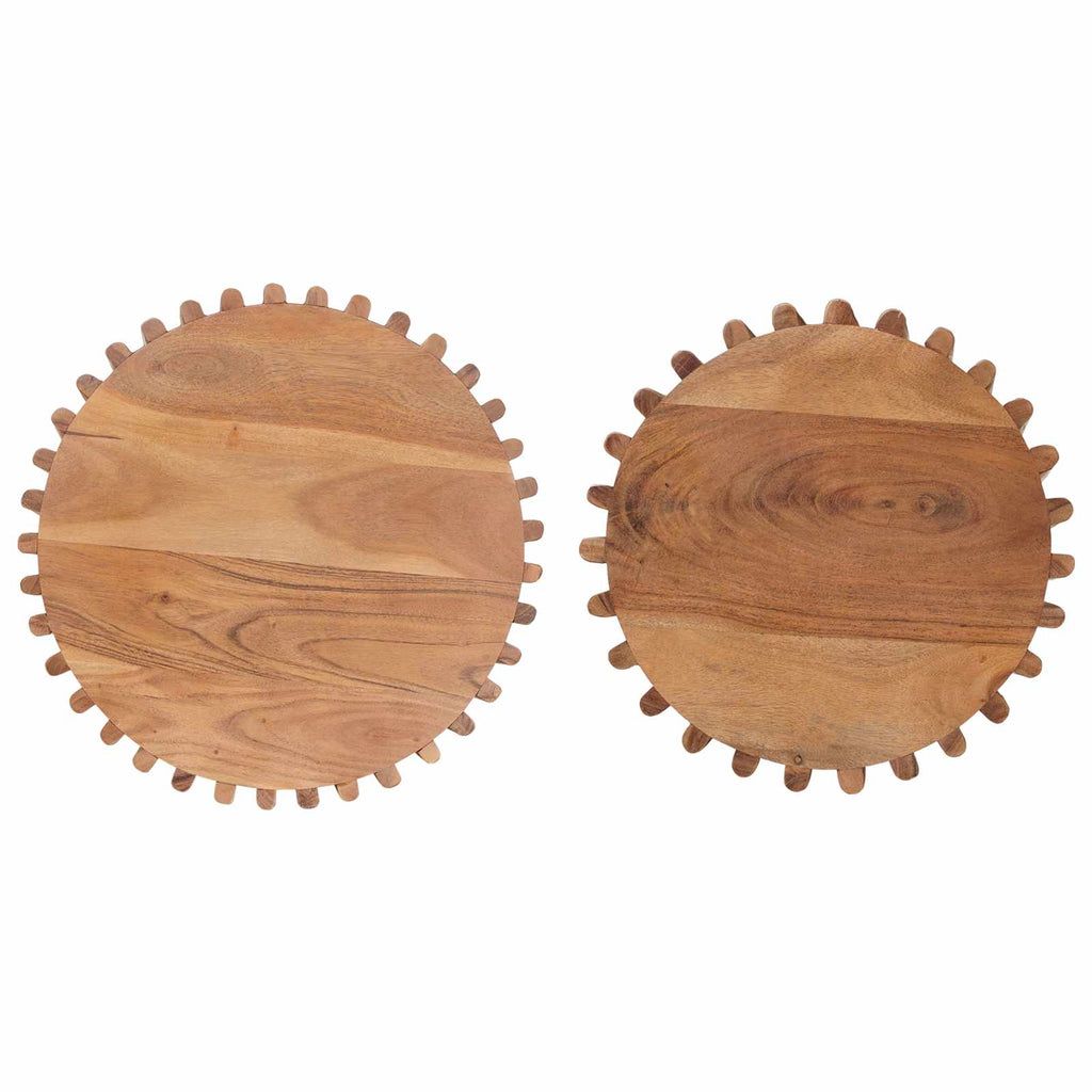 Conjunto de Mesas Laterales Hechas a Mano 2 pcs