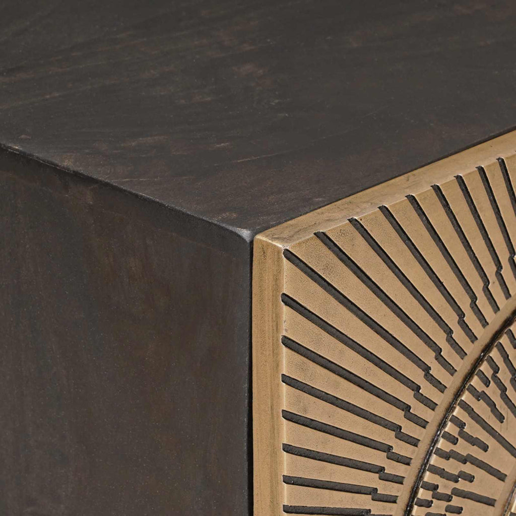 Mueble de TV con cajón con estante Latón 105 x 30 x 50 cm
