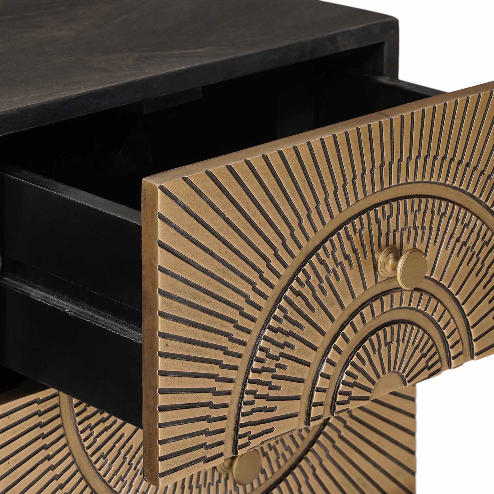 Mueble de TV con cajón con estante Latón 105 x 30 x 50 cm