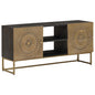 Mueble de TV con cajón con estante Latón 105 x 30 x 50 cm