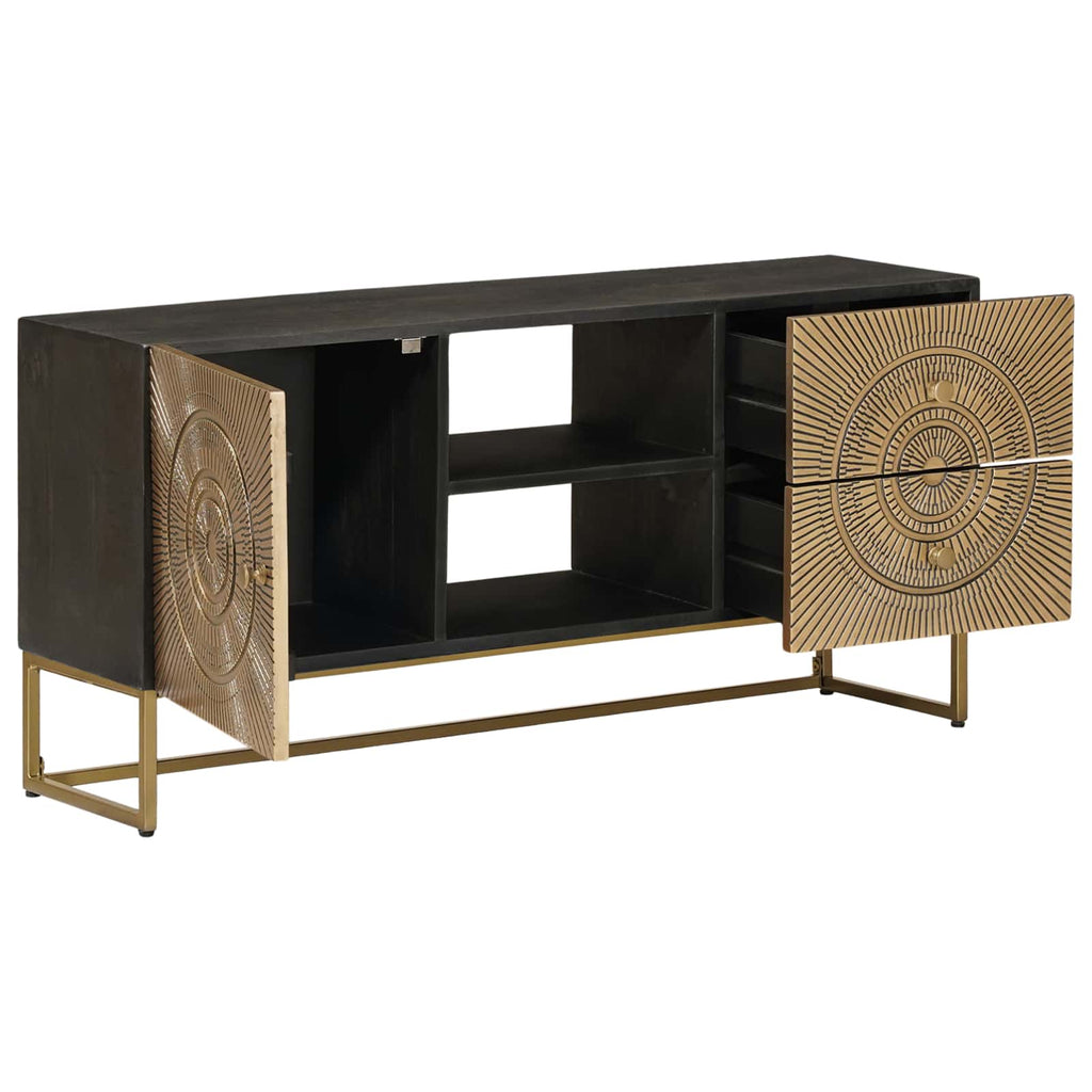 Mueble de TV con cajón con estante Latón 105 x 30 x 50 cm