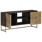 Mueble de TV con cajón con estante Latón 105 x 30 x 50 cm